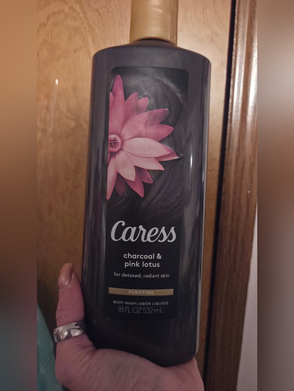 Caress Charcoal & Pink Lotus Body Wash — Purifying Pink
